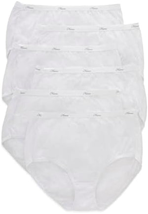womens High-waisted Brief Panties, 6-pack, Moisture-wicking Cotton Brief Underwear (Colors May Vary)