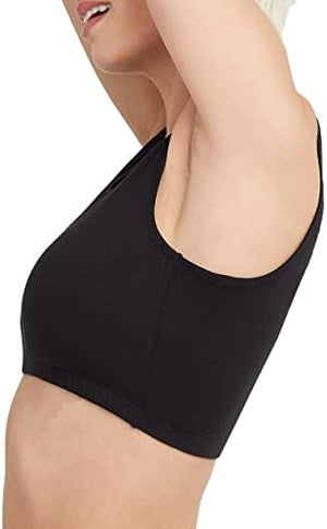 Women's Pack, Cotton Scoopneck Bralette, Low-Impact Sports Bra, 3-Pack