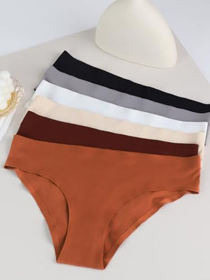 Seamless Underwear for Women No Show Hipster Bikini Panties Low Rise Cheeky Breathable Soft Invisible Briefs 6 Pack