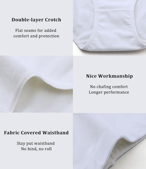 Women's Cotton Underwear High Waisted Ladies Panties Full Coverage Briefs 4 Pack (Regular & Plus Size)