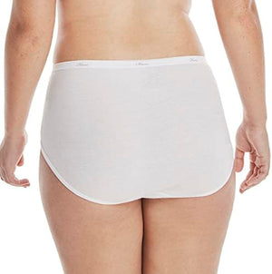 womens High-waisted Brief Panties, 6-pack, Moisture-wicking Cotton Brief Underwear (Colors May Vary)