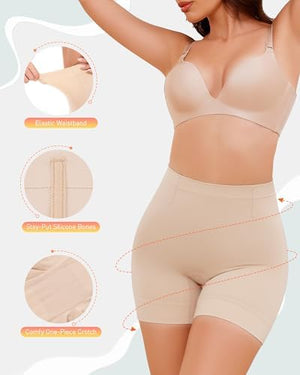 Shapewear Shorts, Mid-Waist Body Shaper Short, Womens Shapewear Tummy Control, Seamless Shapewear for Under Dresses