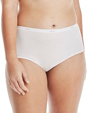 womens High-waisted Brief Panties, 6-pack, Moisture-wicking Cotton Brief Underwear (Colors May Vary)
