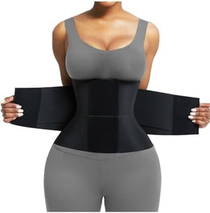 Waist Trainer Belt Waist Cincher Trimmer Ab Belt Tummy Control Body Shaper with Triple Wrap Women and Men