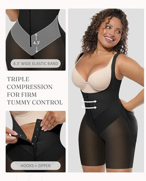 Fajas Colombianas Moldeadoras Butt Lifting Shapewear Tummy Control Postpartum Faja Body Shaper with Zipper Crotch