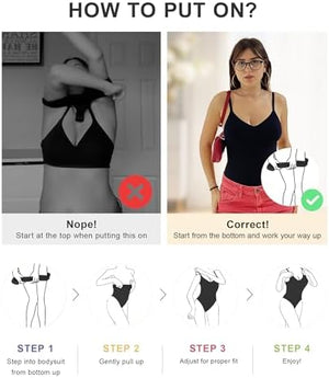 Women's Tummy Control Shapewear Thong Bodysuit Seamless Waist Snatching Body Shaper