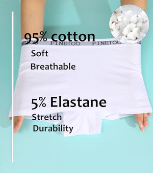 Womens Cotton Boy Shorts Underwear Full Coverage Soft Boxer Briefs High Waisted Panties for Lady Girls 6 Pack