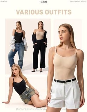 Shapewear Bodysuit Tummy Control Seamless for Women, Inverted Triangle Design with Hip Texture, Faja Body Waist Briefs