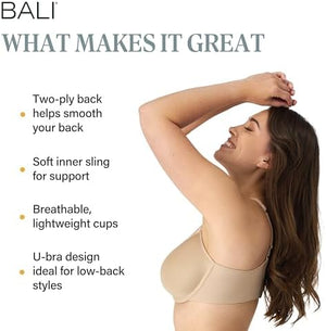 Women's Everyday Bras for Women - One Smooth U Underwire Bras - Adjustable, Supportive & Comfy, Plus Size