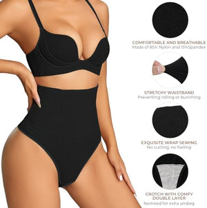 Thong Shapewear Tummy Control Underwear for Women Seamless Body Shaper Panties