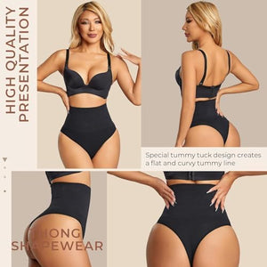 Thong Shapewear Tummy Control Underwear for Women Seamless Body Shaper Panties