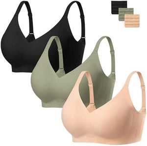 Jelly Bra for Women No Underwire Comfort Seamless Bras Push Up Wireless Bras Full Coverage Bralettes