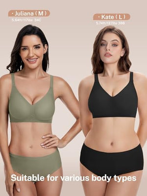 Jelly Bra for Women No Underwire Comfort Seamless Bras Push Up Wireless Bras Full Coverage Bralettes