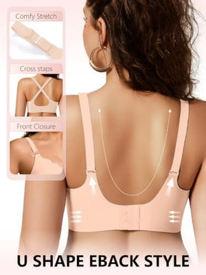Jelly Bras for Women No Underwire Scalloped Push Up Wireless Bralettes Seamless Soft Comfort Everyday Tshirt Bra