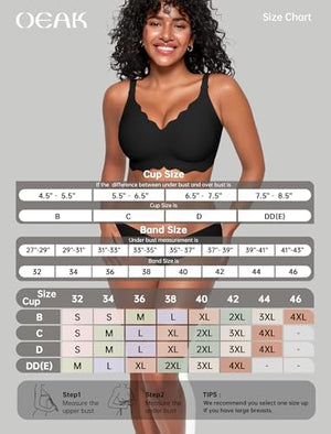 Womens Value Series Wireless Bras Push Up Soft Convertible Jelly Bra