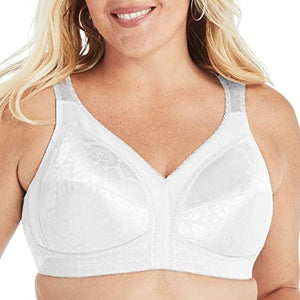 Women's Wireless Bra, 18 Hour Plus-Size Bras Available, Full Coverage, Smoothing, 4693, Single or 2-Pack