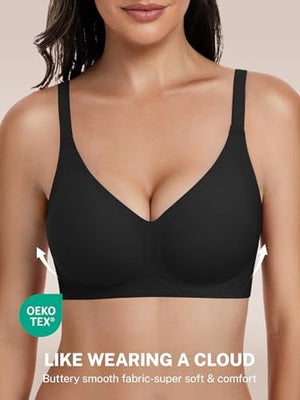 Jelly Bra for Women No Underwire Comfort Seamless Bras Push Up Wireless Bras Full Coverage Bralettes