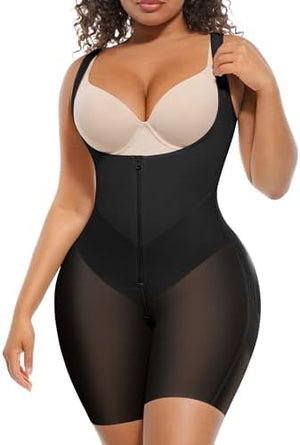 Fajas Colombianas Moldeadoras Butt Lifting Shapewear Tummy Control Postpartum Faja Body Shaper with Zipper Crotch