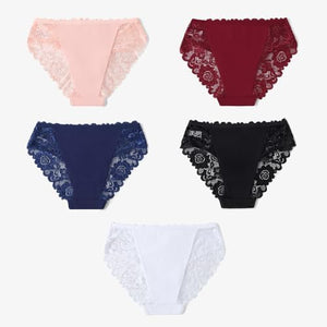everyjoys Sexy Underwear Lace Panties for Women Bikini Underwear Hipster Underpants Lace Soft Breathe Briefs Multipack 5-Pack
