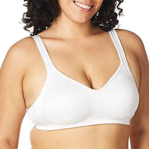 Women's Wireless Bra, 18 Hour Plus-Size Bras Available, Full Coverage, Smoothing, 4693, Single or 2-Pack