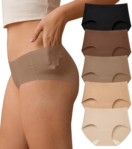 SHARICCA Seamless Microfiber Hipster Briefs, Multipack