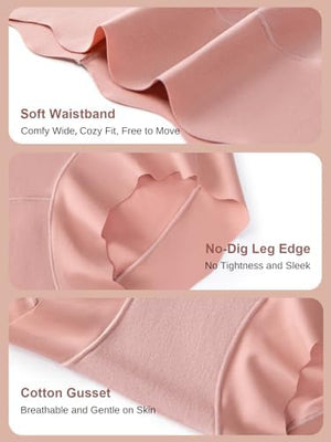 Full Coverage Stretch High Waisted Panties Women's Underwear Soft Ladies Briefs 5 pack
