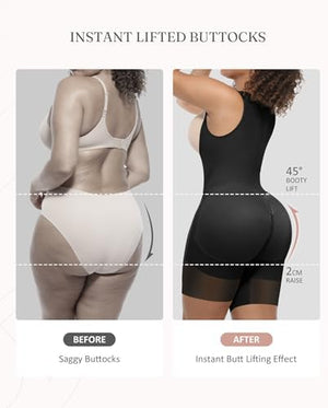 Fajas Colombianas Moldeadoras Butt Lifting Shapewear Tummy Control Postpartum Faja Body Shaper with Zipper Crotch