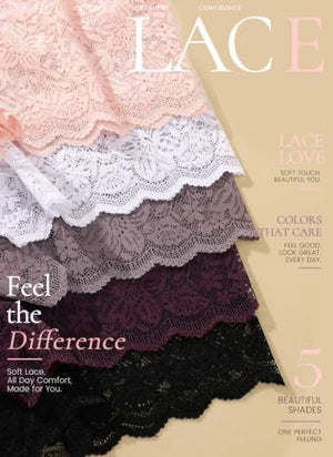 Lace Boyshort Sexy Underwear Womens Panties Cheeky Plus Size Lingerie Stretch Cotton Waistband S-3XL 5 Pack