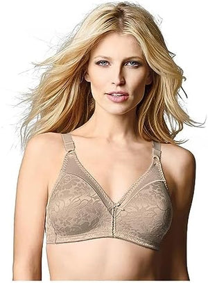 Women's Wireless Lace Bra, Double Support Lace Bras for Women, Stay-in-Place Straps, Full Coverage, Comfortable