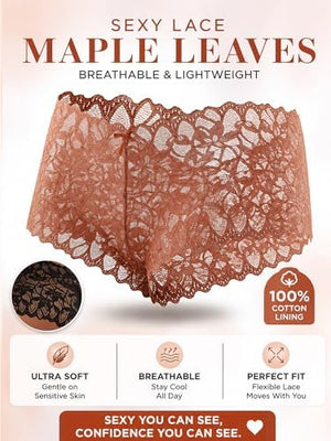 Sexy Underwear Panties for Women Cheeky V Waist Lace Boyshorts Lingerie Plus Size Underwear Gift Wife Women 5 Pack