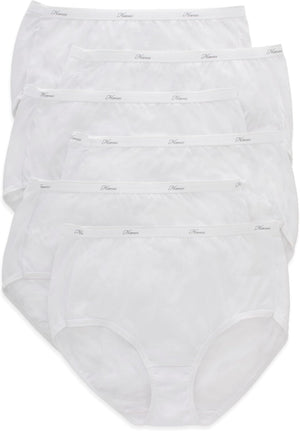 womens High-waisted Brief Panties, 6-pack, Moisture-wicking Cotton Brief Underwear (Colors May Vary)