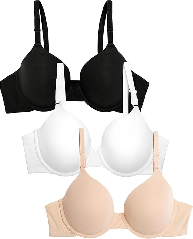 Women's Smooth Cotton T-Shirt Bra - Ultra-Soft, Flexible, and Invisible Under Tees