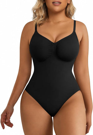 Women's Tummy Control Shapewear Thong Bodysuit Seamless Waist Snatching Body Shaper