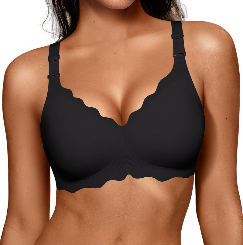 Womens Value Series Wireless Bras Push Up Soft Convertible Jelly Bra